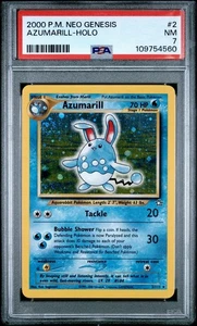 PSA 7 Azumarill 2/111 HOLO Neo Genesis WOTC 2000 Pokemon Card NM - Picture 1 of 2
