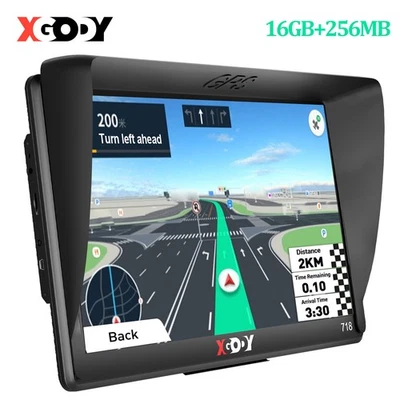 XGODY 7 Zoll GPS Navi Navigationsgerät 16GB+256MB EU Auto Länder Karten LKW PKW - Bild 1 von 4