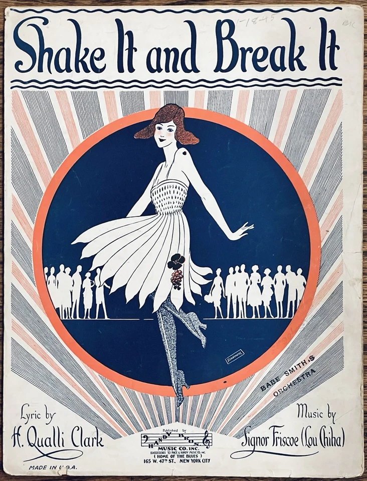 Partituras raras BLACK JAZZ SHAKE IT AND BREAK IT pub. PACE & HANDY ~ 1920 Foto 1 de 1