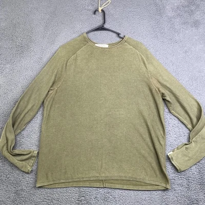 Rag & Bone Sweater Mens Large Green Long Sleeve Crewneck Pullover Cotton Casual - Image 1 of 4
