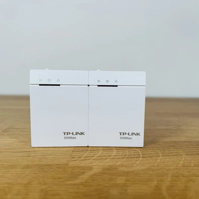 TP-Link AV500 TL-PA4020 Powerline Adapters X 2 Dual Port Networking Adapters  - Image 1 of 4