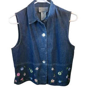 Stonebridge Petites Jeansweste Damen Blau Größe PM Medium Petite 100% Baumwolle - Bild 1 von 4