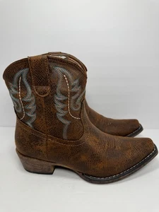 Roper Damen Cognac Kunstleder Shay Cowboystiefel 9 - Bild 1 von 10