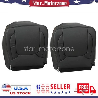 Driver Passenger Bottom Leather Seat Cover Black For 2003-2005 Dodge Ram 1500 Foto 1 de 4