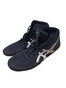 ASICS Matflex 5 Wrestling Shoes Mens 13 Black Silver Lace Up J504N Athletic NWOB - Picture 1 of 7