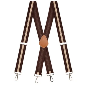 Buyless Fashion Heavy Duty Suspender Men 48"" Adjustable Straps 1 1/2"" - X Back - Picture 1 of 98