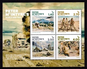 New Zealand 2020 Peter McIntyre's World War Two WWII Mint MNH Miniature Sheet - Picture 1 of 1