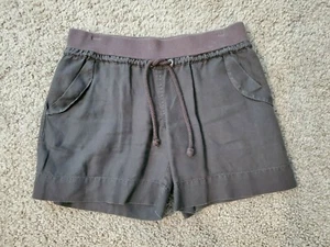 London Jean Women's Brown Linen Shorts, 4 Brown Lined Pockets Size Small - Picture 1 of 4