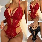 Women Sexy O Neck Underwears Sexy Babydoll Lingerie Lace Backless Lanyard