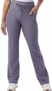 32 Degrees Cool Women's Wide-Leg Ribbed Semi-Flare Pants, Excalibur, Size M - Picture 1 of 5