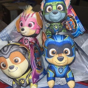 Lot Of 4 Paw Patrol 4” Mini plush w Keychain - Picture 1 of 5
