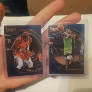 DEANDRE AYTON 2020-21 Panini Select Blue Courtside SP Phoenix & D'Angelo russell - Picture 1 of 9
