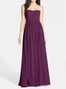 Jenny Yoo Aidan Convertible Lujo Chifón Vestido Violeta Talla 0 Nuevo con etiquetas - Imagen 1 de 3