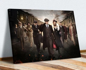 Peaky Blinders Crew - LONA ARTE DE PARED IMPRESIÓN ENMARCADA PROFUNDA 30 MM - Imagen 1 de 9