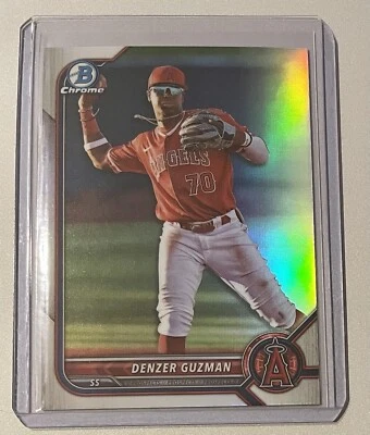 2022 Bowman Chrome Denzer Guzman Refractor #BDC-20 Los Angeles Angels - Image 1 of 2