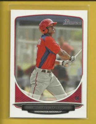 Michael Taylor RC 2013 Bowman Prospects Rookie Card # BP47 Washington Nationals - Image 1 of 2