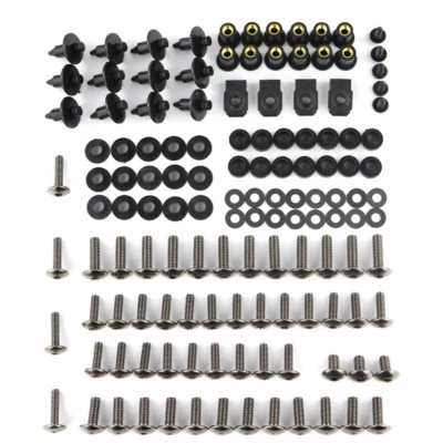 Fit For Honda Motorcycle Complete Fairing Bodywork Screw Bolts Steel Nut Kit     - Image 1 of 4