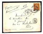 France Colonies INDOCHINA Cover CHAUDOC 40c Single Franking Registered 1904 F514