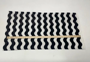 SCHUMACHER THE WAVE VELVET BLACK GEO FURNITURE HIGH END FABRIC 20" LONG X 36"W - Picture 1 of 6