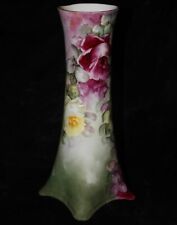 Antique Heinrich & Co. Corset Vase, Roses, Artist Signed ***Rare Estate Find***