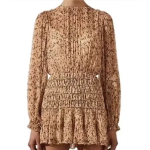 Shona Joy Sunset Long Sleeve Ruched Mini Long Sleeve Dress RRP $360 AU 10 US 6 - Picture 1 of 8