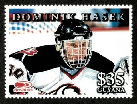 Guyana 1998 - Hockey All Stars, Dominik Hasek, Buffalo Sabres - Individual - MNH Cover