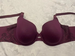 Warner's Bra 38C Purple 01356 no side effects padded underwire full coverage - Picture 1 of 9