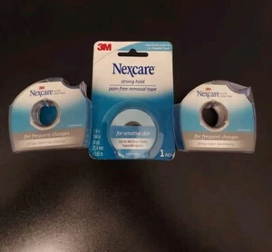 Nexcare Gentle Medical Tape. 2 Types, 3 Rolls Of Tape, 2 New, 1 Used. - Picture 1 of 6