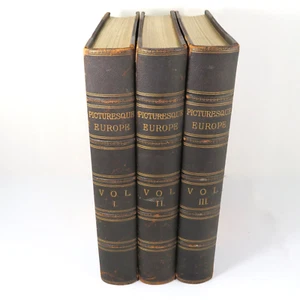 Picturesque Europe Complete 3 Volume Set Bayard Taylor Hardcover 1875 - 1879 - Picture 1 of 12
