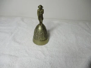 CAMPANA DE CENA NAPOLEANA DE LATÓN ANTIGUA - Imagen 1 de 7