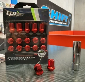 tpi Striker Red Wheel Nuts - Suits Mitsubishi, Mazda, Honda, Toyota, Kia - Picture 1 of 3