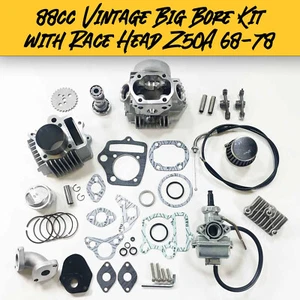 50 Caliber Racing 88cc Vintage Big Bore Kit w/Race Head for Z50 Mini Trail 68-78 - Foto 1 di 11