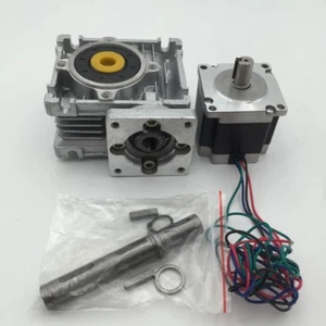 L76mm Stepper Motor 4A CNC Engraver Nema23+50:1 Reduction Worm Gearbox Reducer - Picture 1 of 11