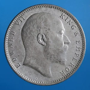 INDIA EDOARDO VII RUPIA 1904 C SILVER COIN ARGENTO FDC MONETE DA COLLEZIONE - Imagen 1 de 2