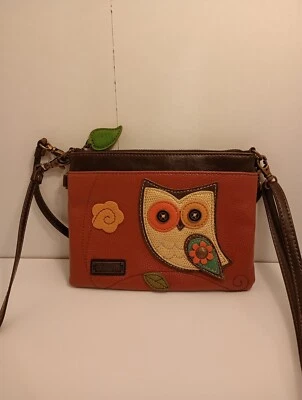 Mini Bolso Bandolera Chala Plisado Pequeño Cartera Convertible Búho Rosa Oscuro  Foto 1 de 4