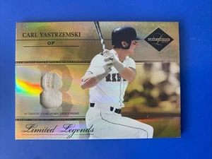 Camiseta deportiva Leaf Limited 2005 - Legends #LL-14 # 8/25 Carl Yastrzemski agujero de botón - Imagen 1 de 9