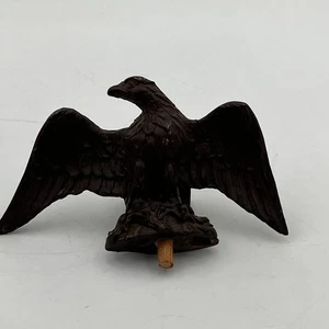 Antiker geschnitzter Holz amerikanischer Adler Flagge Pole Topper Americana Ornament Endstück - Bild 1 von 20