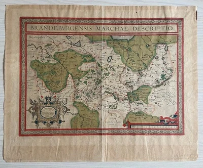 Altkolorierter Kupferstich "Brandenburg" (Abraham Ortelius) - Bild 1 von 4