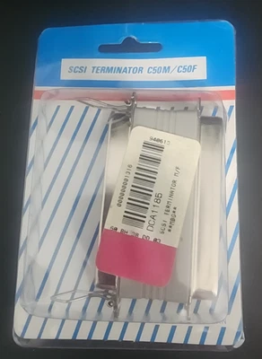 SCSI Terminator C50M/C50F 50-Pin passiver Durchgang Stecker auf Buchse NEU umwickelt - Bild 1 von 2
