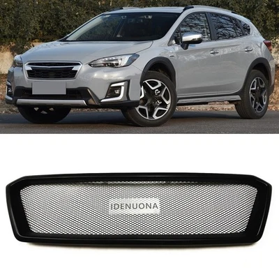 Cubierta de malla de rejilla central para parachoques delantero negro para Subaru XV 2018-2021 Foto 1 de 4