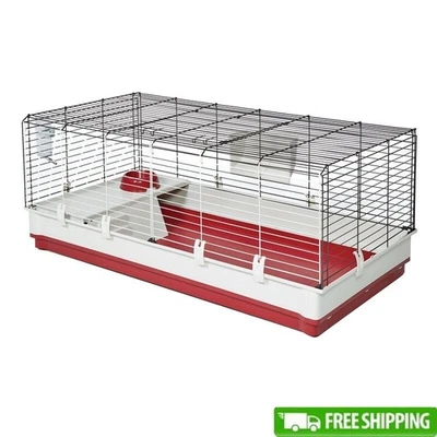 Gaiola de luxo para coelhos porquinhos-da-índia extra grande com plataforma elevada e acessórios nova - Imagem 1 de 4