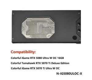 Granzon GPU Water Block For Colorful IGame RTX 5080 Ultra W OC 16GB - Picture 1 of 8