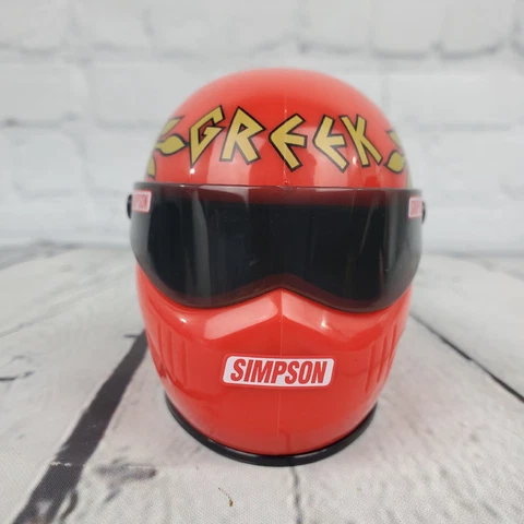 CHRIS KARAMASINES "The Greek" Simpson Mini Helmet NHRA First Edition-New W/BOX Cover