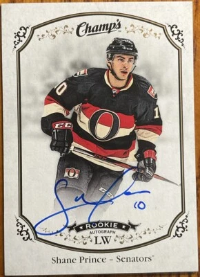 2015-16 Upper Deck Champ’s Autographs Shane Prince #180 Ottawa Senators - Image 1 of 2
