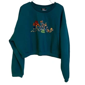 Space Jam Looney Tunes Embroidered Cropped Sweater Forever 21 Women’s Size 3X - Picture 1 of 8