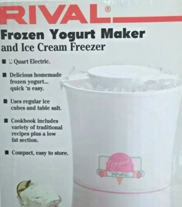 Rival #8200 MADE IN USA FROZEN YOGURT MAKER ICE CREAM FREZZER NEW IN BOX - Picture 1 of 3
