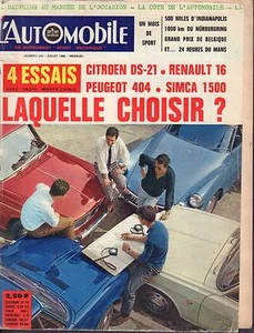 L'AutOmobile July 1966 Citroen, Peugot, Simca French Auto Magazine 051617nonDBE - Imagen 1 de 1