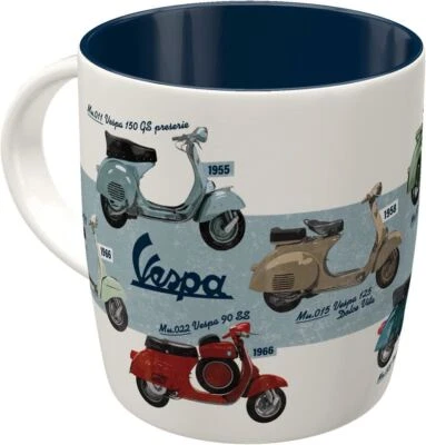 NOSTALGIC-ART Vespa Model Chart Retro Nostalgic Art Coffee Mug Gift
