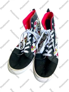 Disney Mickey Mouse Shoes Men’s 13 Black Sneakers Canvas High Tops Disneyland - Picture 1 of 10