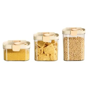 Sealed Jars Kitchen Grain Storage Organizer Clear Plastic Moisture-proof ZUB - Picture 1 of 19